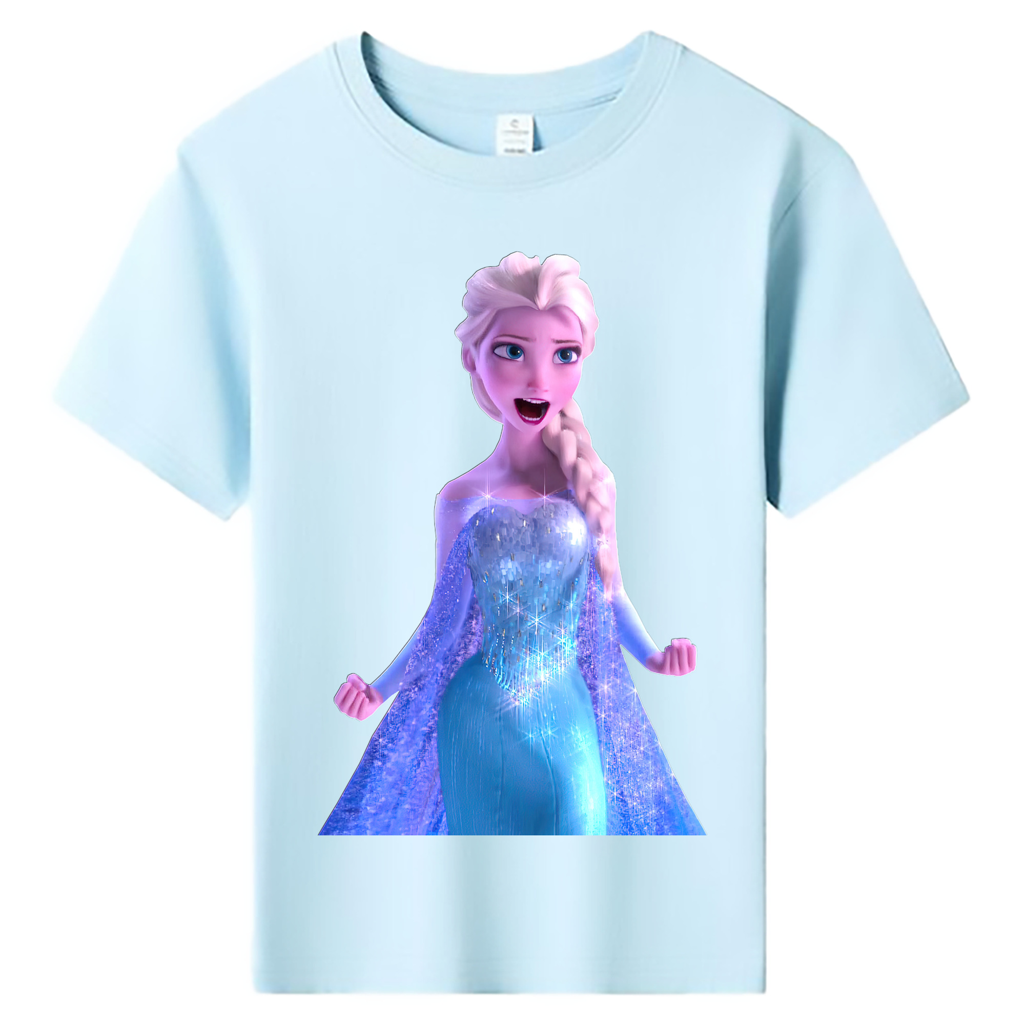 （画像用） アナと雪の女王 アンナ エルサ Frozen Anna Elsa 綿100％キッズTシャツ（フロントプリント）